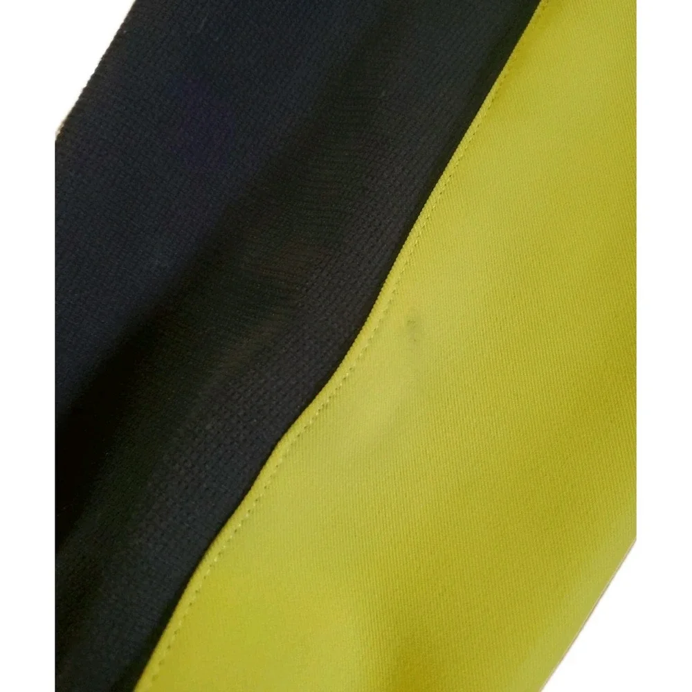 Adidas Mens Size Medium Neon Yellow Long Sleeve‎ Cycling Jersey Jacket Full Zip